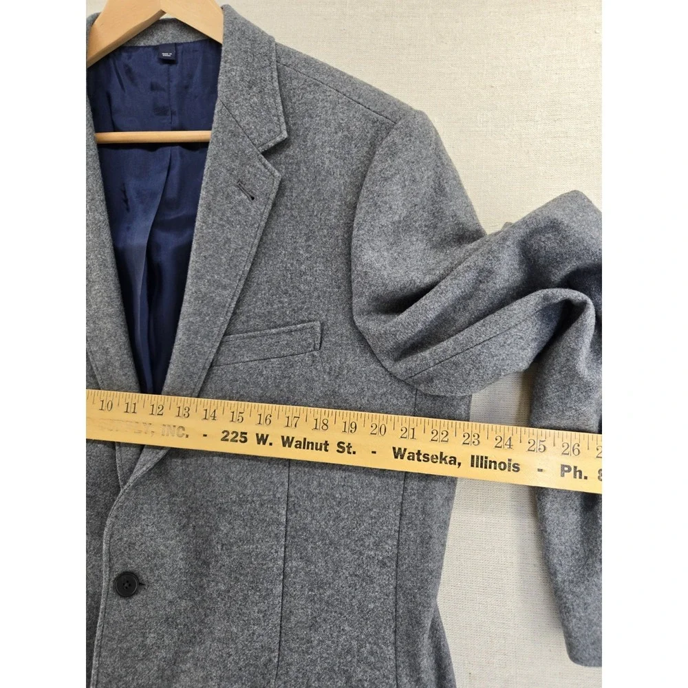 NWT J.Crew Men's Blazer Suit Jacket Sport Coat Size 46R Grey Blue Tweed 05998
